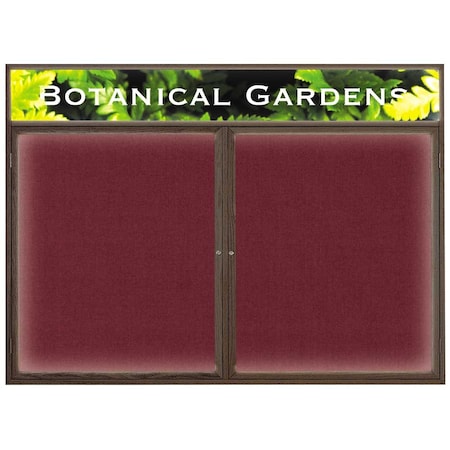 United Visual Products Open Faced Traditional Rounded Corkboard UV641ARC-WHITE-DRKSPR